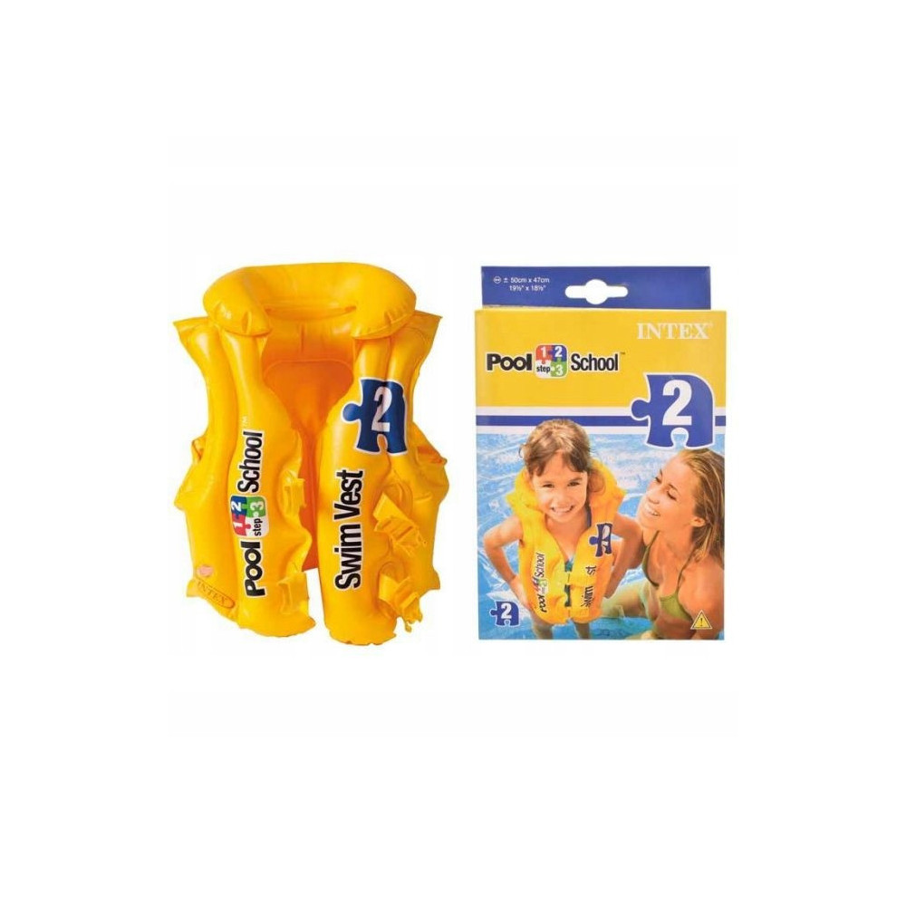 Kamizelka ratunkowa kapok do nauki pływania żółta INTEX 58660 3-6 lat