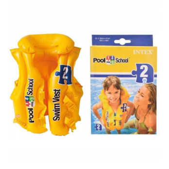 Kamizelka ratunkowa kapok do nauki pływania żółta INTEX 58660 3-6 lat