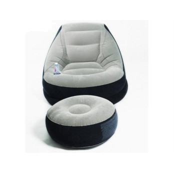 Materac jednoosobowy fotel z poduszką INTEX 68564 130 x 99 x 76 cm szary