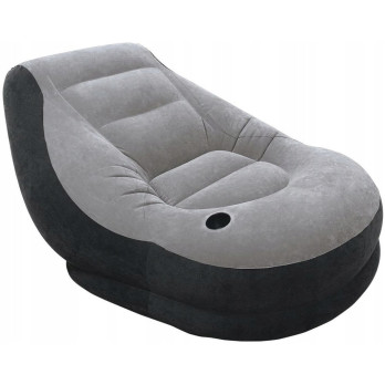 Materac jednoosobowy fotel z poduszką INTEX 68564 130 x 99 x 76 cm szary