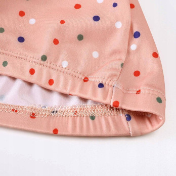 STRÓJ KĄPIELOWY DZIECIĘCY DZIEWCZĘCY MOTYW KROPKI GROSZKI 128/134 6+LAT