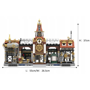 PANTASY Klocki 85007 Steampunk Train Station Stacja Kolejowa zestaw klocków