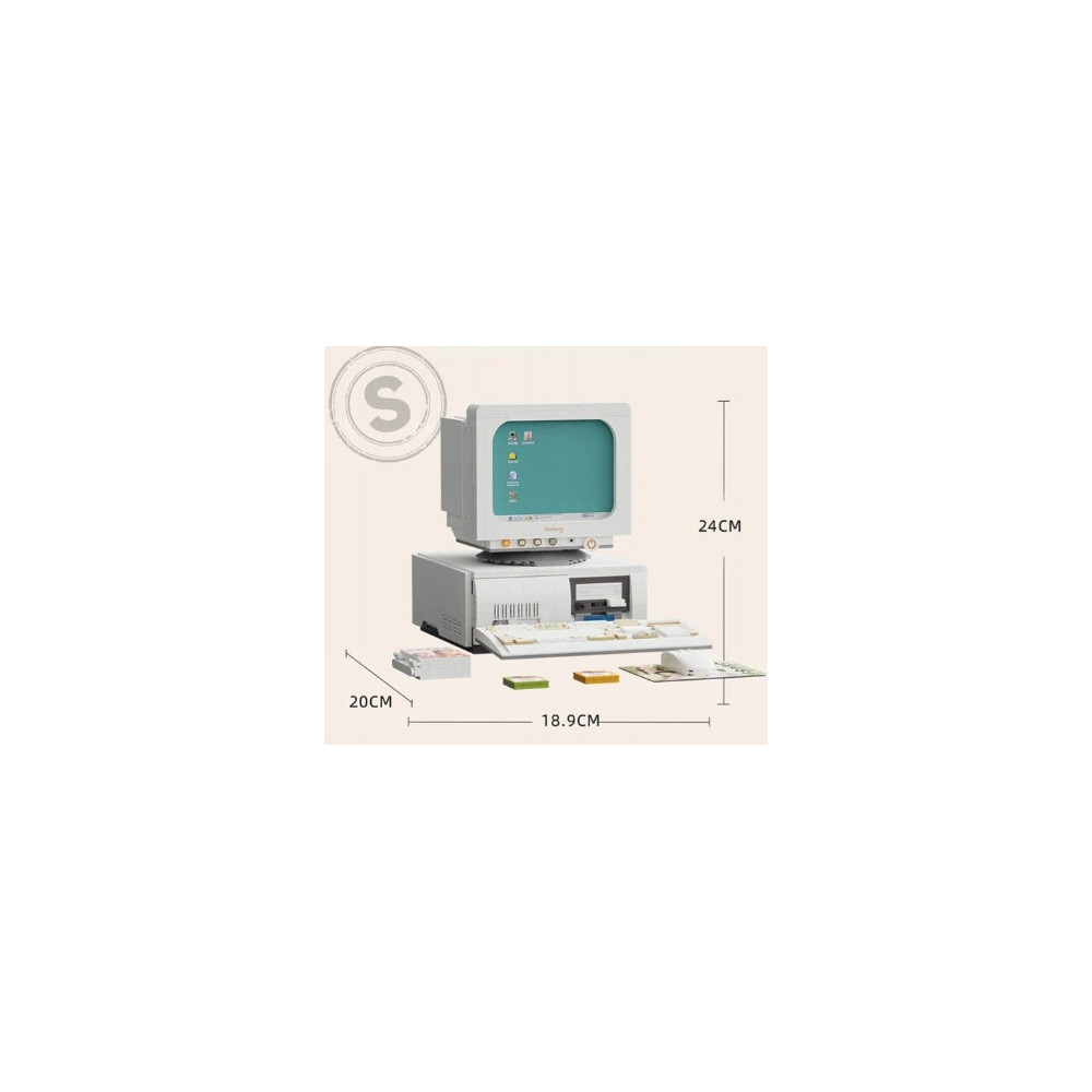 PANTASY Klocki Konstrukcyjne Retro komputer PC zestaw 86230