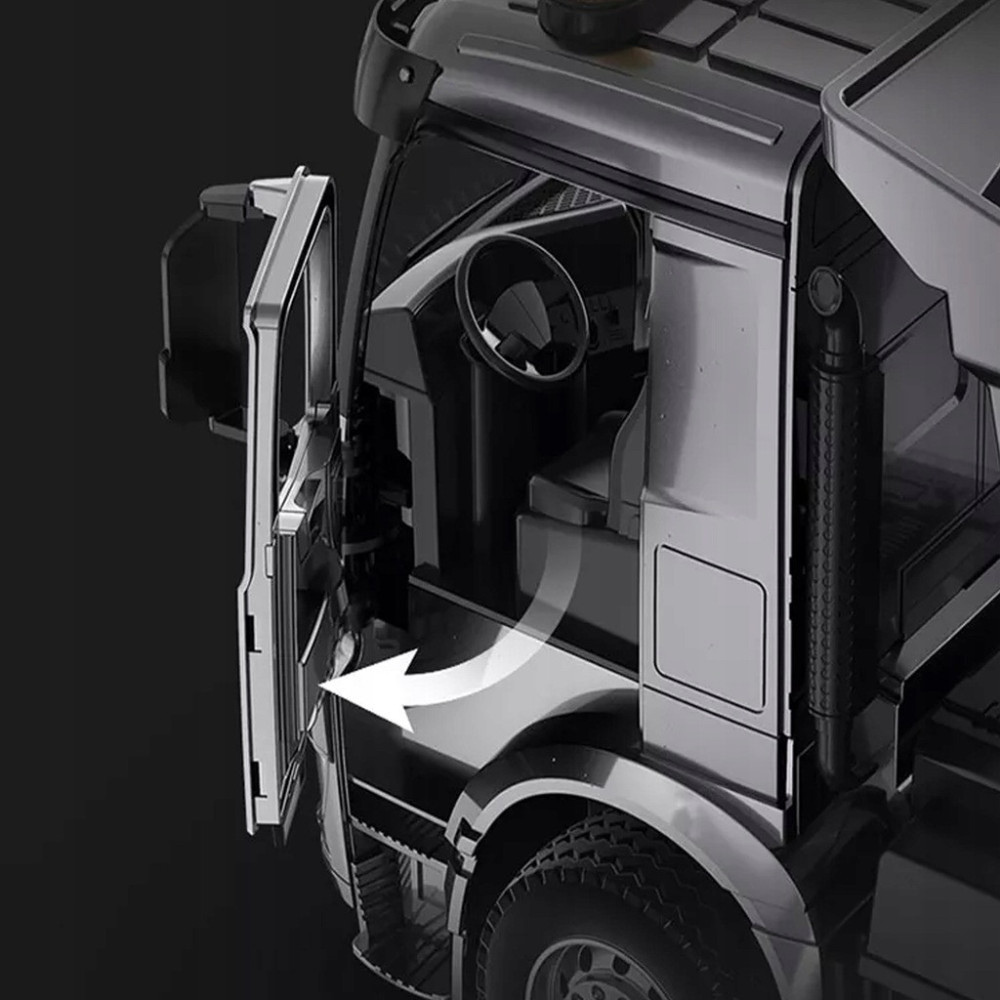 ZDALNIE STEROWANA CIĘŻARÓWKA WYWROTKA W SKALI 1:20 MERCEDES ACROS METALOWA