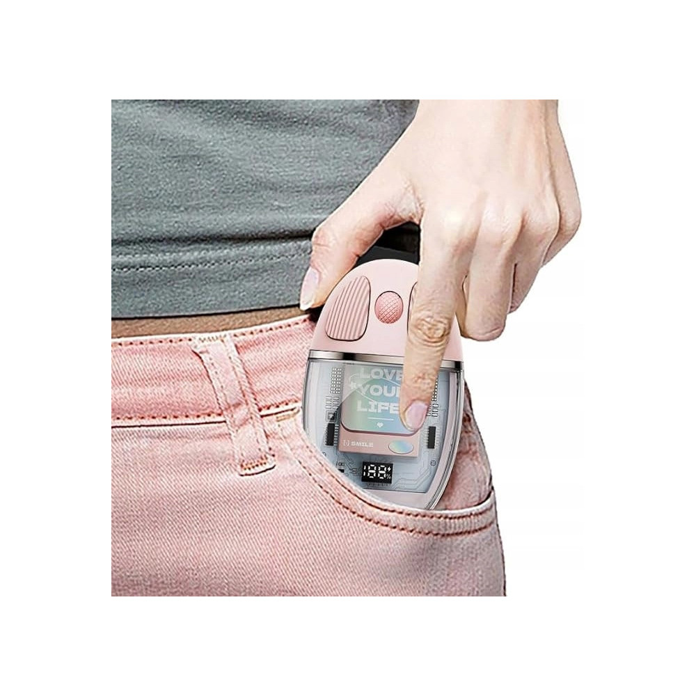 MYSZ MYSZKA BEZPRZEWODOWA CICHA ERGONOMICZNA TYP C UNIWERSALNA RÓŻOWA