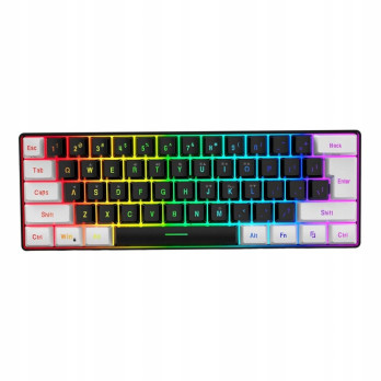 MINI KLAWIATURA PRZEWODOWA GAMINGOWA RGB PODŚWIETLENIE 61KLAWISZY