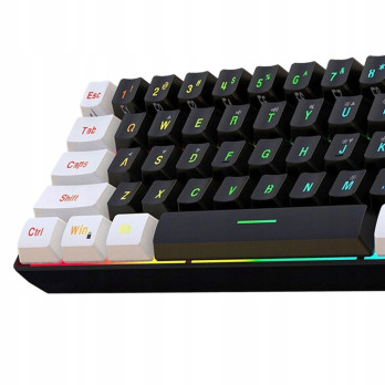 MINI KLAWIATURA PRZEWODOWA GAMINGOWA RGB PODŚWIETLENIE 61KLAWISZY