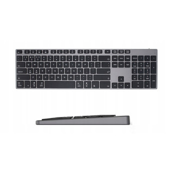 ALUMINIOWA BEZPRZEWODOWA KLAWIATURA BLUETOOTH MEMBRANOWA ELEGANCKA