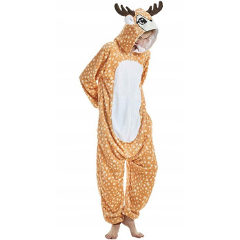 JELONEK ONESIE DRES PRZEBRANIE PIŻAMA KOMBINEZON KIGURUMI DEER L