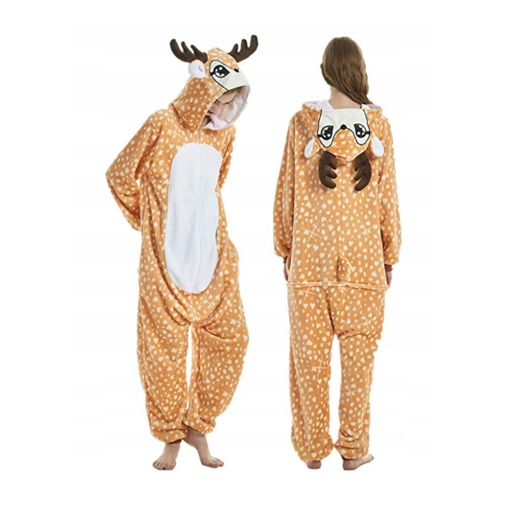 JELONEK ONESIE DRES PRZEBRANIE PIŻAMA KOMBINEZON KIGURUMI DEER S