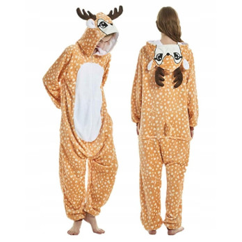 JELONEK ONESIE DRES PRZEBRANIE PIŻAMA KOMBINEZON KIGURUMI DEER S