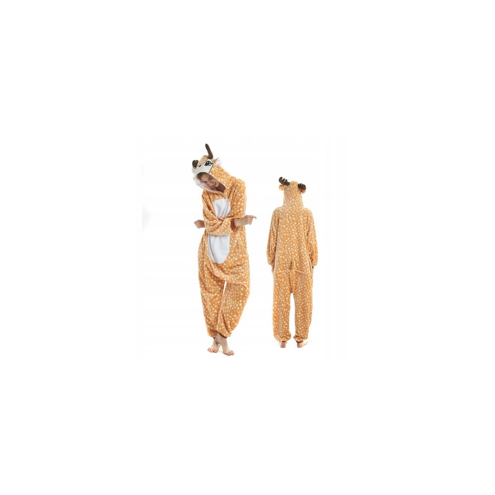 JELONEK ONESIE DRES PRZEBRANIE PIŻAMA KOMBINEZON KIGURUMI DEER S