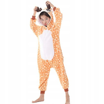 JELONEK ONESIE DRES PRZEBRANIE PIŻAMA KOMBINEZON KIGURUMI DEER S
