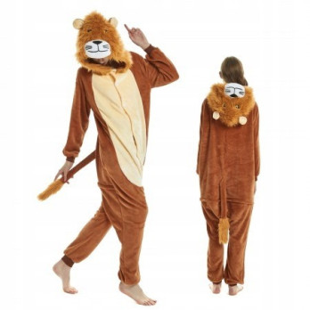 LEW LION ONESIE PIŻAMA DRES KOSTIUM PRZEBRANIE KIGURUMI M