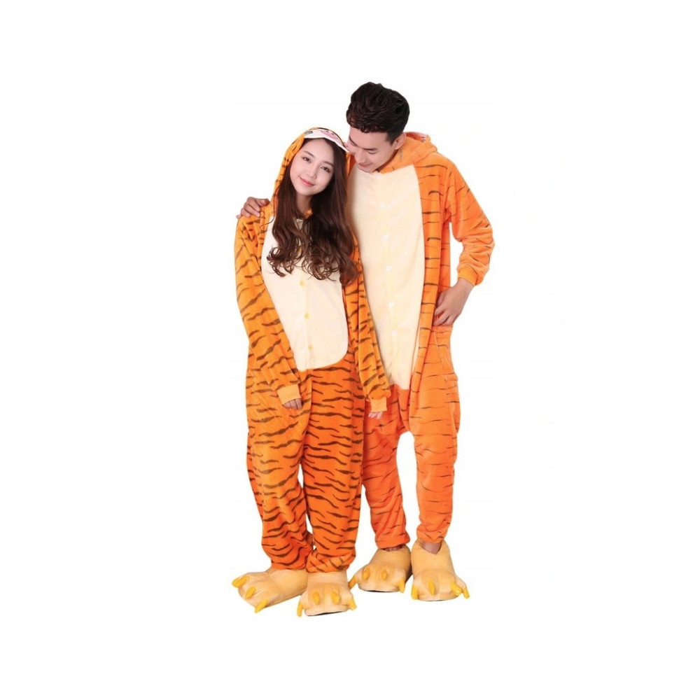 ONESIE TYGRYS-EK DRES PIŻAMA PRZEBRANIE KIGURUMI KOMBINEZON M