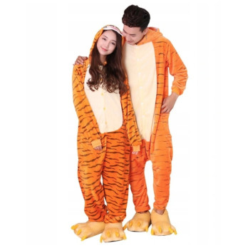 ONESIE TYGRYS-EK DRES PIŻAMA PRZEBRANIE KIGURUMI KOMBINEZON M
