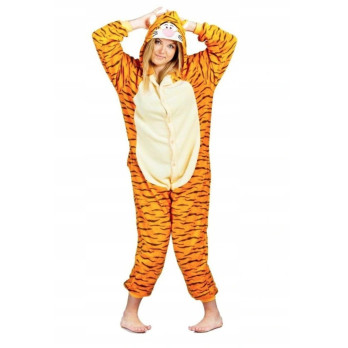 ONESIE TYGRYS-EK DRES PIŻAMA PRZEBRANIE KIGURUMI KOMBINEZON M