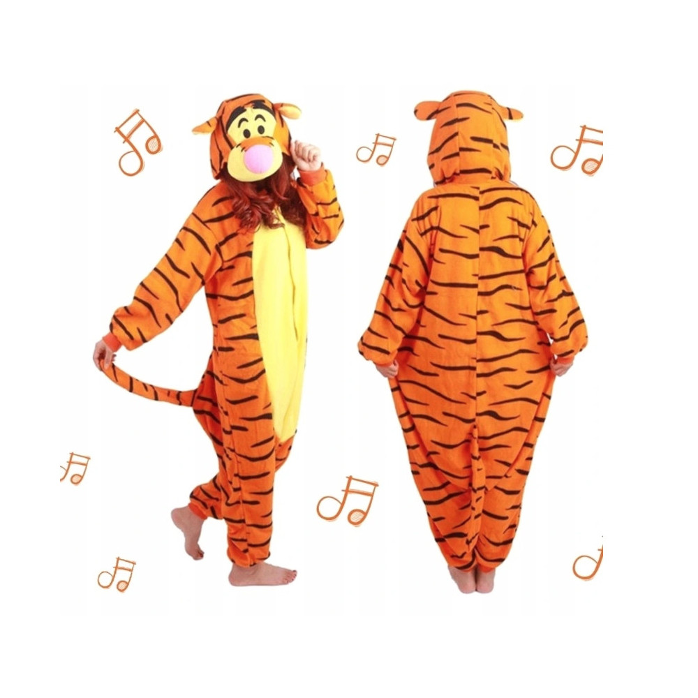 ONESIE TYGRYS-EK DRES PIŻAMA PRZEBRANIE KIGURUMI KOMBINEZON M