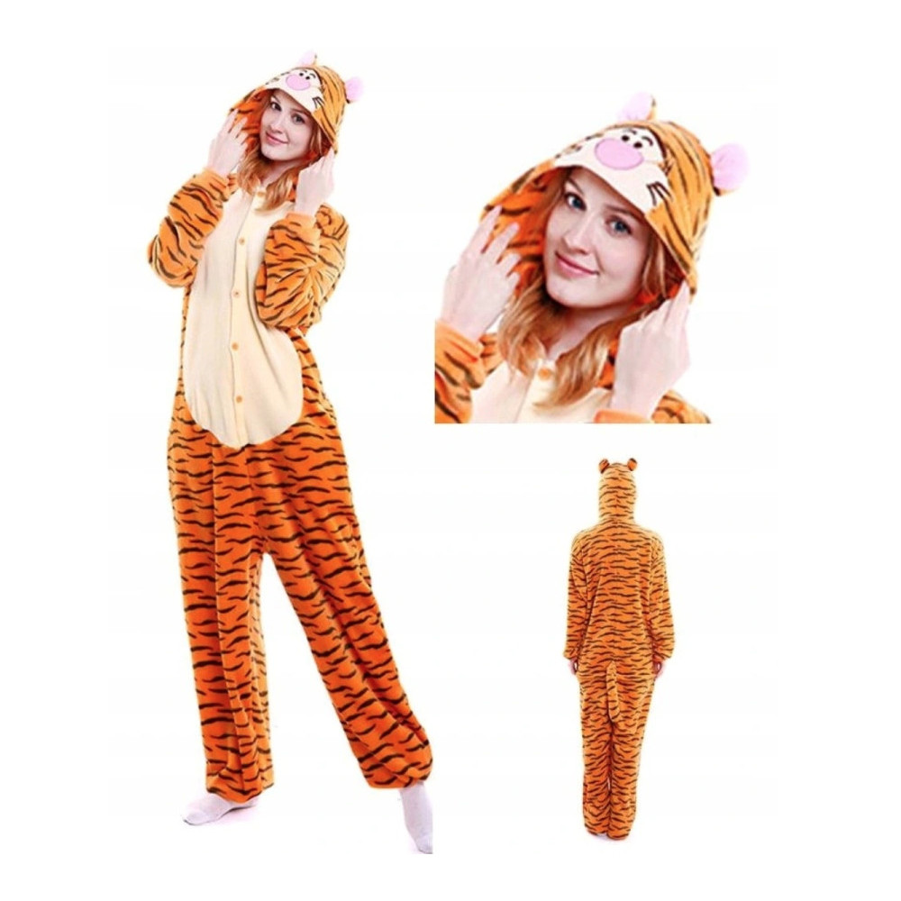 ONESIE TYGRYS-EK DRES PIŻAMA PRZEBRANIE KIGURUMI KOMBINEZON M