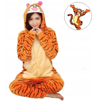 ONESIE TYGRYS-EK DRES PIŻAMA PRZEBRANIE KIGURUMI KOMBINEZON M