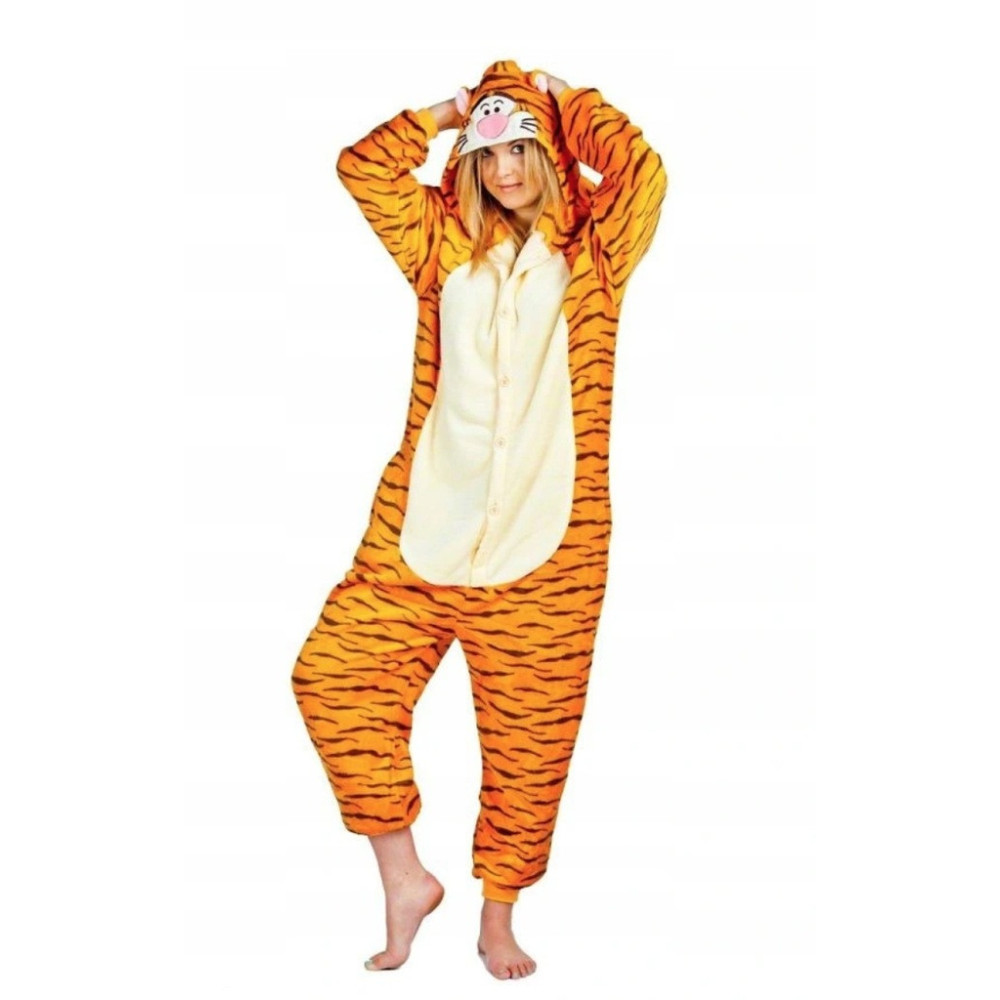 ONESIE TYGRYS-EK DRES PIŻAMA PRZEBRANIE KIGURUMI KOMBINEZON M
