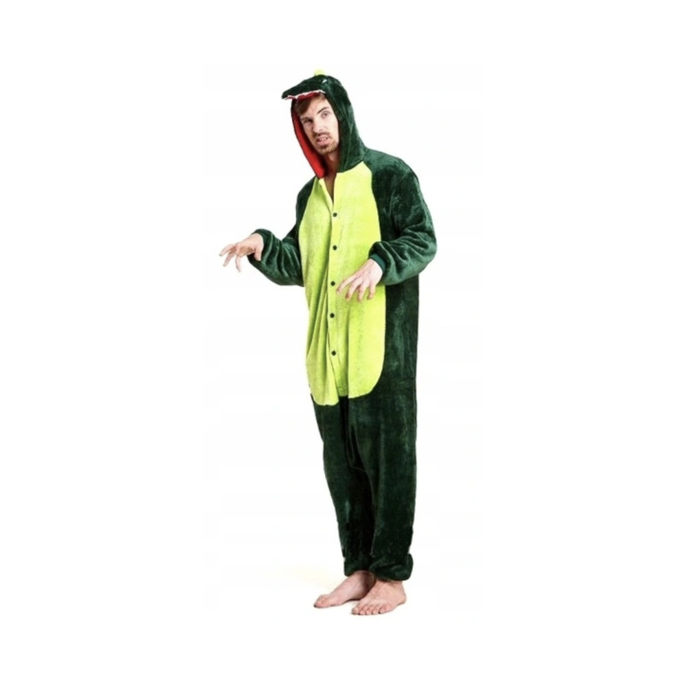 DINOZAUR ONESIE PIŻAMA KIGURUMI KOMBINEZON DINO ZIELONY GREEN PRZEBRANIE M