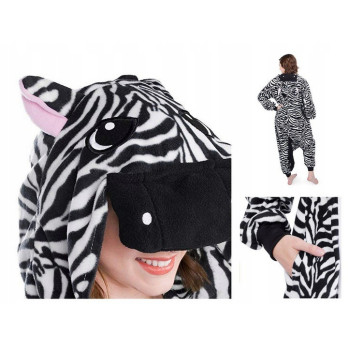 ZEBRA ONESIE PIŻAMA DRES KOSTIUM PRZEBRANIE KIGURUMI XL