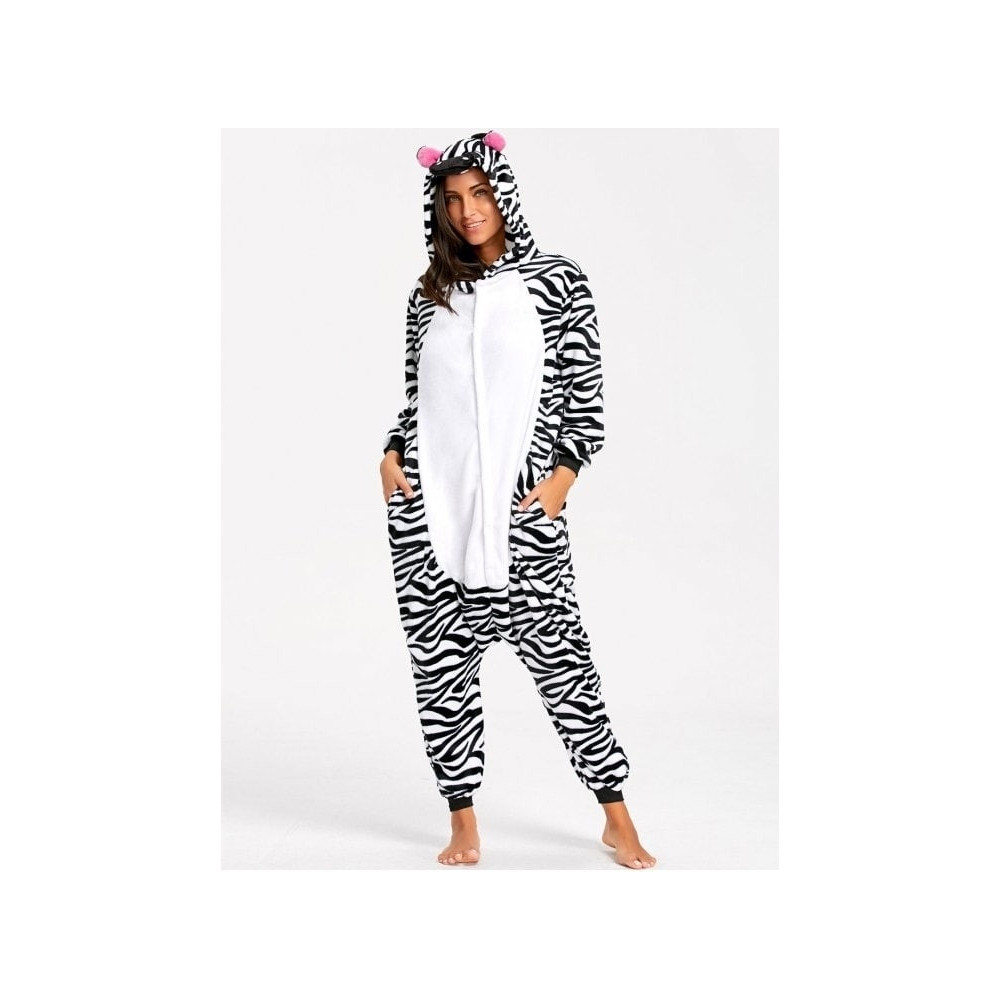 ZEBRA ONESIE PIŻAMA DRES KOSTIUM PRZEBRANIE KIGURUMI XL