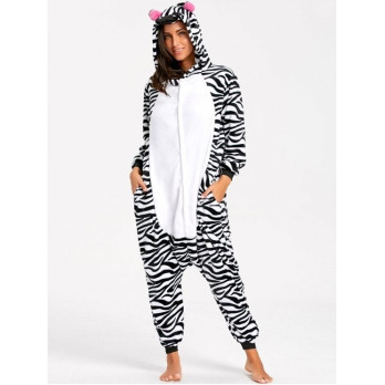 ZEBRA ONESIE PIŻAMA DRES KOSTIUM PRZEBRANIE KIGURUMI L