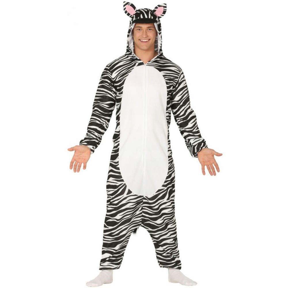 ZEBRA ONESIE PIŻAMA DRES KOSTIUM PRZEBRANIE KIGURUMI L