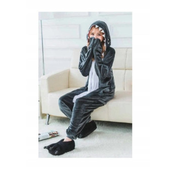 REKIN SZARY ONESIE PIŻAMA DRES KOSTIUM PRZEBRANIE KIGURUMI XL