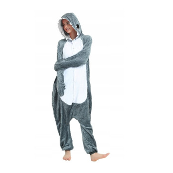 REKIN SZARY ONESIE PIŻAMA DRES KOSTIUM PRZEBRANIE KIGURUMI M