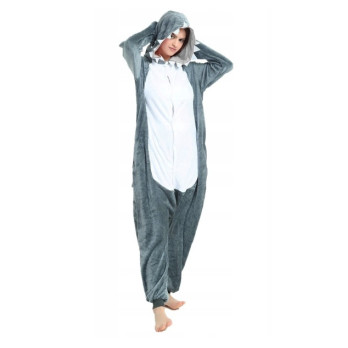 REKIN SZARY ONESIE PIŻAMA DRES KOSTIUM PRZEBRANIE KIGURUMI S