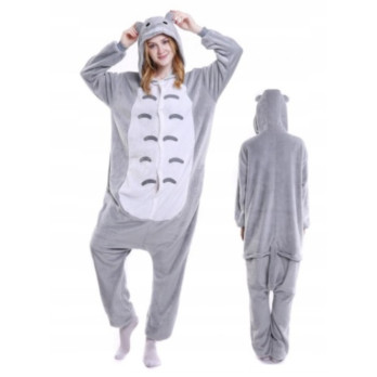 TOTORO DRES ONESIE KOMBINEZON PRZEBRANIE PIŻAMA SZARY SZARA KOSTIUM KOTEK M
