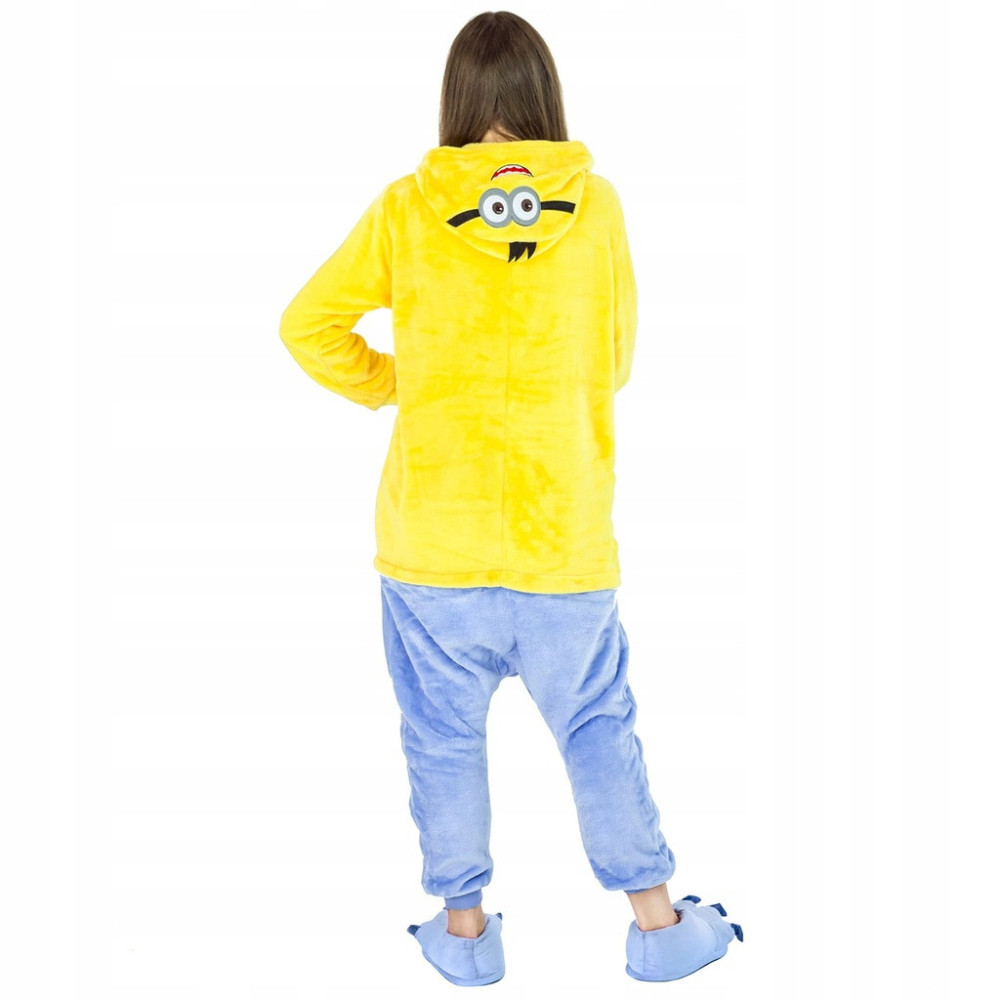 PRZEBRANIE MINIONEK PLUSZOWE ONESIE MINIONKI DRES PIŻAMA ŚMIESZNA S