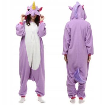 ONESIE JEDNOROŻEC DRES PRZEBRANIE KIGURUMI PIŻAMA FIOLETOWA UNICORN XL