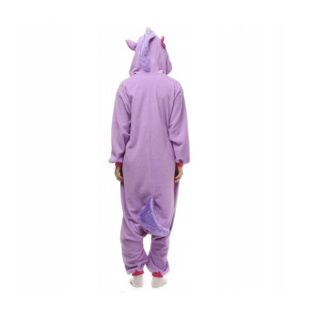 ONESIE JEDNOROŻEC DRES PRZEBRANIE KIGURUMI PIŻAMA FIOLETOWA UNICORN M