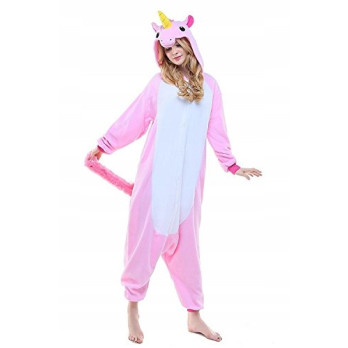 ONESIE JEDNOROŻEC DRES PRZEBRANIE KIGURUMI PIŻAMA RÓŻOWA UNICORN PINK S