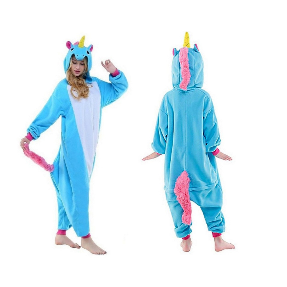ONESIE JEDNOROŻEC DRES PRZEBRANIE KIGURUMI PIŻAMA NIEBIESKA UNICORN BLUE L
