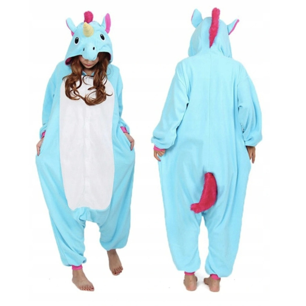 ONESIE JEDNOROŻEC DRES PRZEBRANIE KIGURUMI PIŻAMA NIEBIESKA UNICORN BLUE M