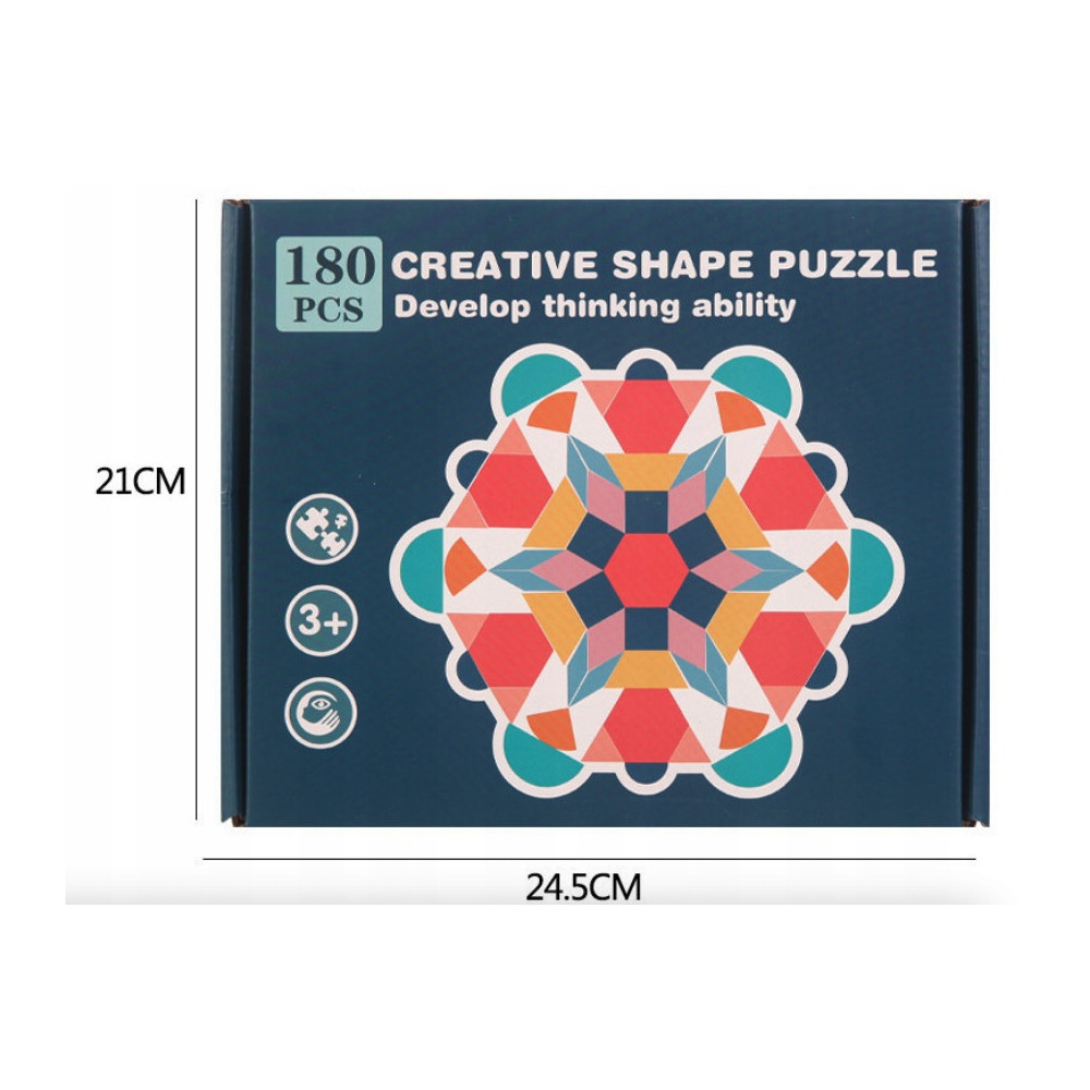 DREWNIANE PUZZLE DO UKŁADANIA KLOCKI TANGRAM ZESTAW MONTESSORI WORECZEK