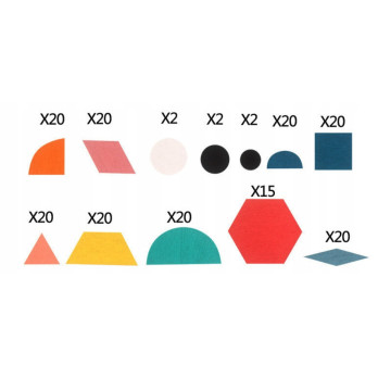 DREWNIANE PUZZLE DO UKŁADANIA KLOCKI TANGRAM ZESTAW MONTESSORI WORECZEK