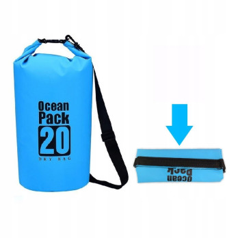 PLECAK WODOODPORNY OCEAN PACK DRY BAG TORBA 20L NIEBIESKA