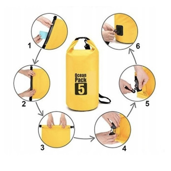WOREK WODOODPORNY OCEAN PACK DRY BAG TORBA 5L ZIELONY