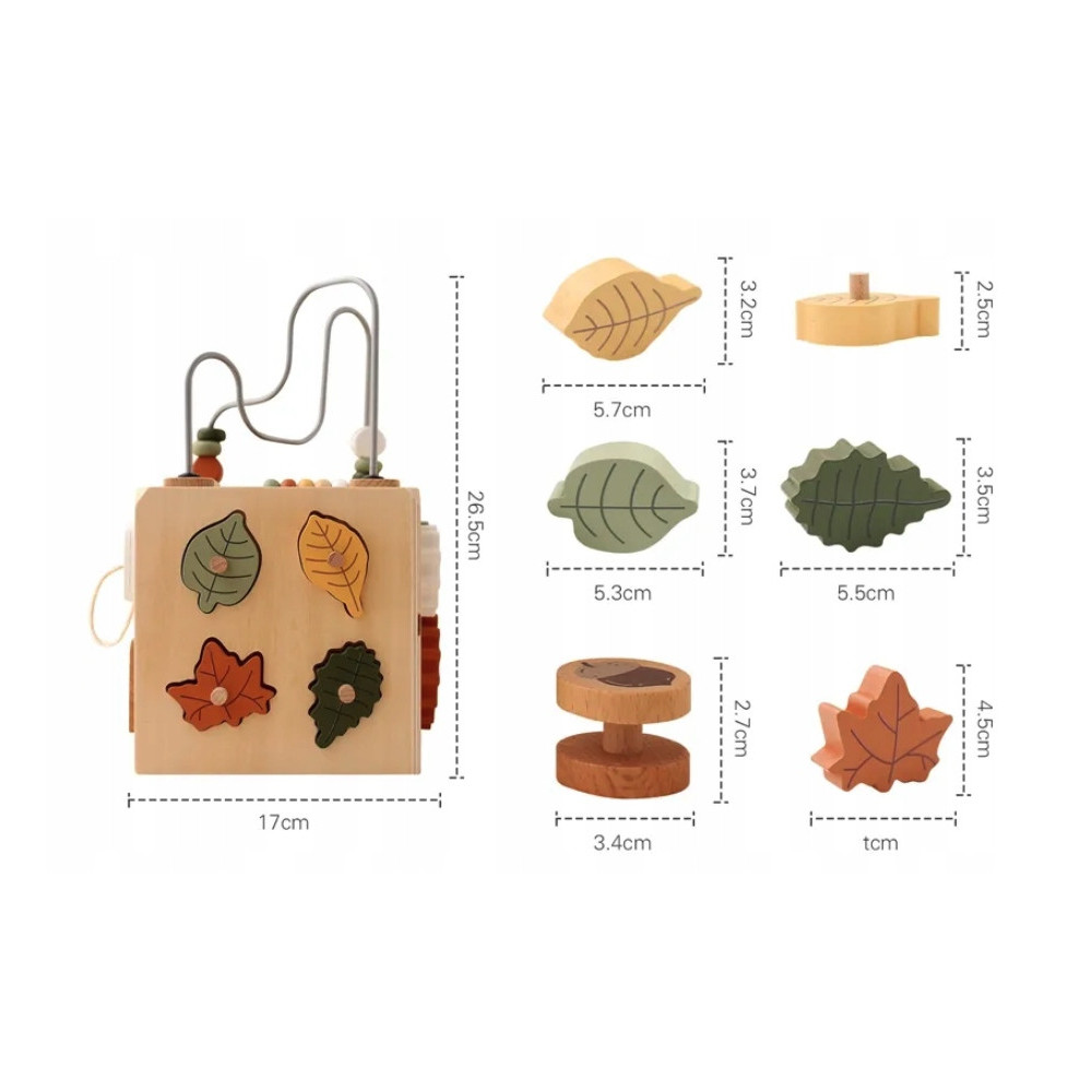 WIELOFUNKCYJNA DREWNIANA ZABAWKA EDUKACYJNA SORTER DO UKŁADANIA MONTESSORI