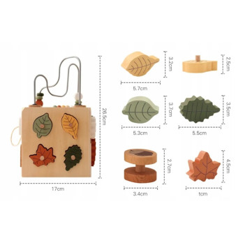 WIELOFUNKCYJNA DREWNIANA ZABAWKA EDUKACYJNA SORTER DO UKŁADANIA MONTESSORI