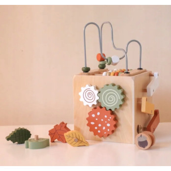 WIELOFUNKCYJNA DREWNIANA ZABAWKA EDUKACYJNA SORTER DO UKŁADANIA MONTESSORI
