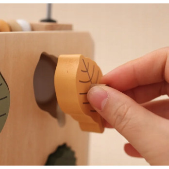 WIELOFUNKCYJNA DREWNIANA ZABAWKA EDUKACYJNA SORTER DO UKŁADANIA MONTESSORI