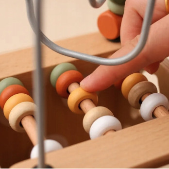 WIELOFUNKCYJNA DREWNIANA ZABAWKA EDUKACYJNA SORTER DO UKŁADANIA MONTESSORI
