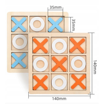 KÓŁKO I KRZYŻYK DLA DZIECI GRA ZABAWKA DREWNIANA TIC TAC TOE